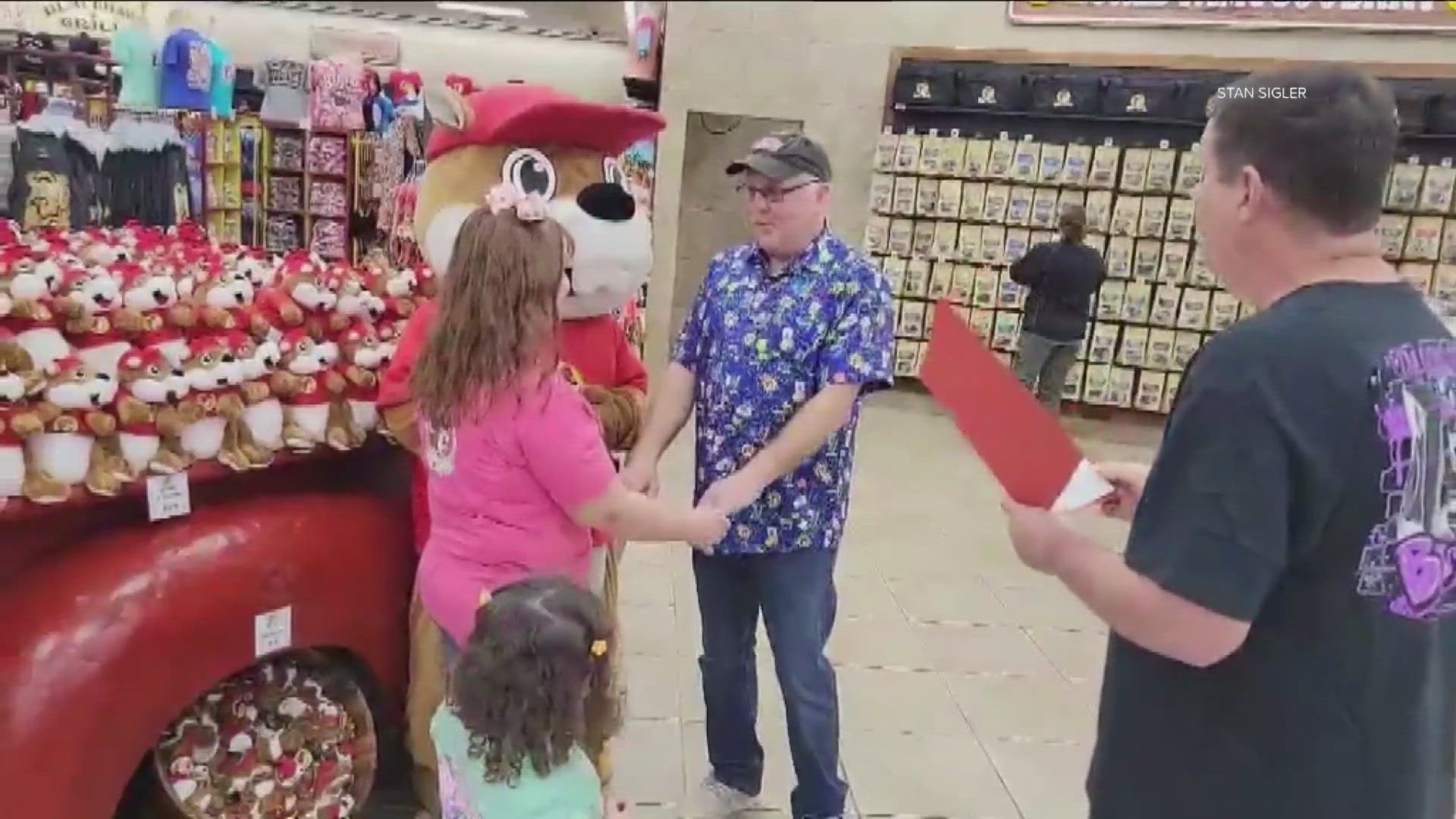 Even the Buc-ee beaver himself made an appearance.