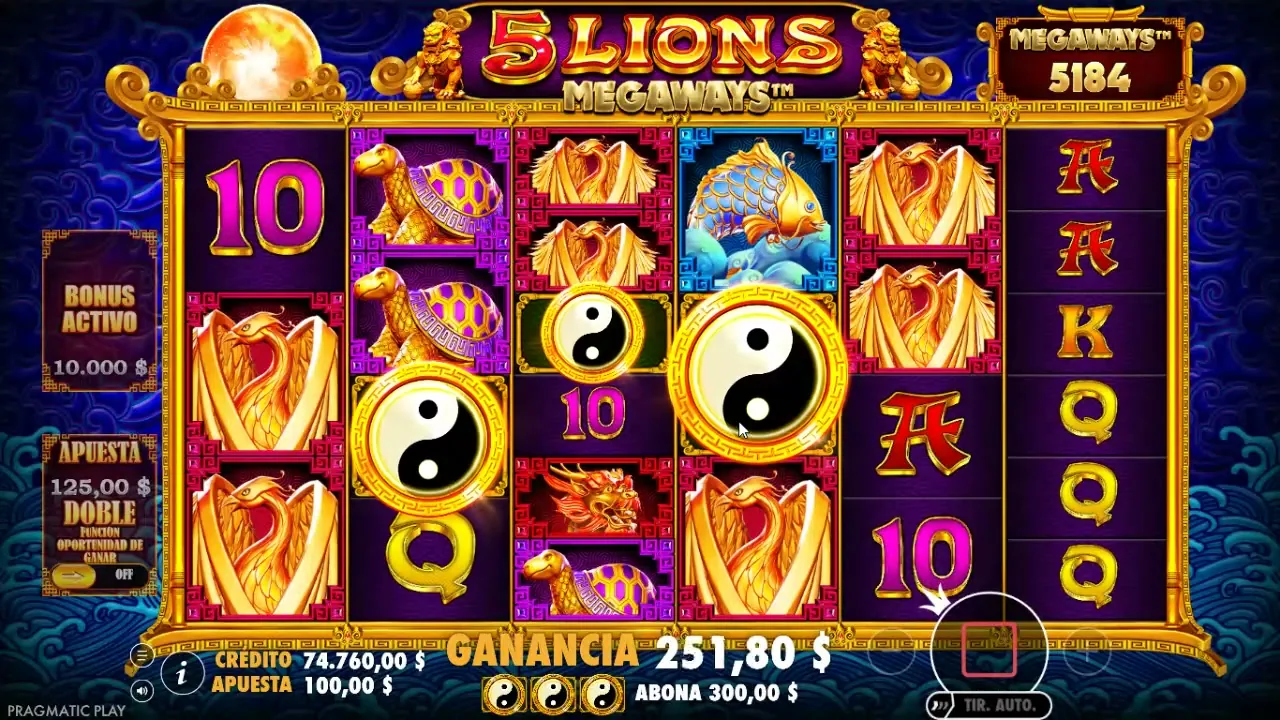 Ronda Hold and Win de una tragamoneda con símbolos retenidos y respins en curso